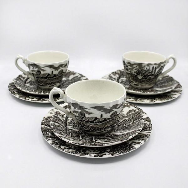 vintage porcelain teacup set