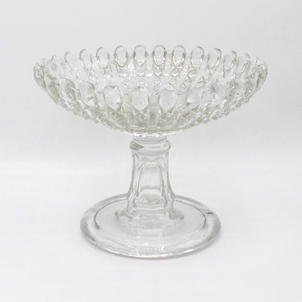 vintage glass footed bowl